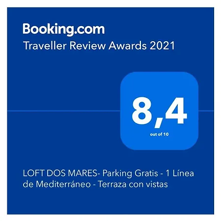 Loft Dos Mares- Parking Gratis - 1 Linea De Mediterraneo - Terraza - Wifi Appartement