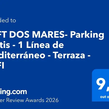 Loft Dos Mares- Parking Gratis - 1 Línea De Mediterráneo - Terraza - Wifi Apartamento *